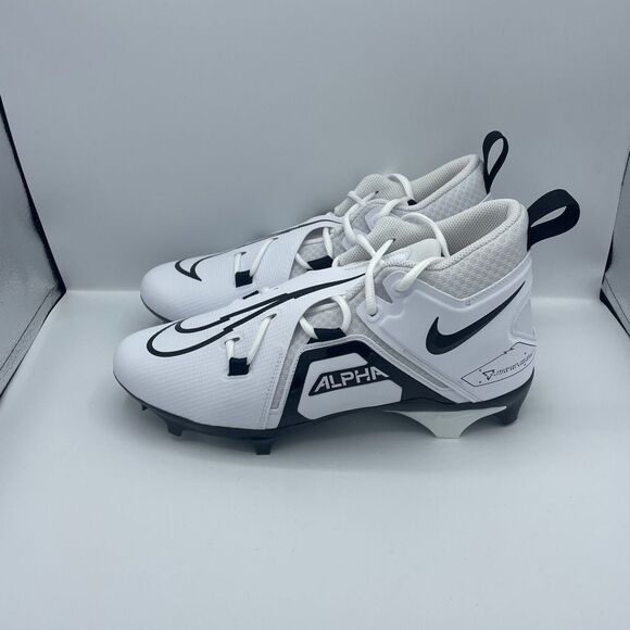 Nike Alpha Menace Pro 3 Panda White Football Cleats CT6649-100 Mens Size 8,10,11 - Picture 3 of 5